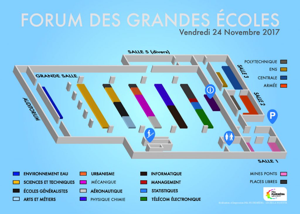 plan du forum des grandes écoles à Clermont-Ferrand